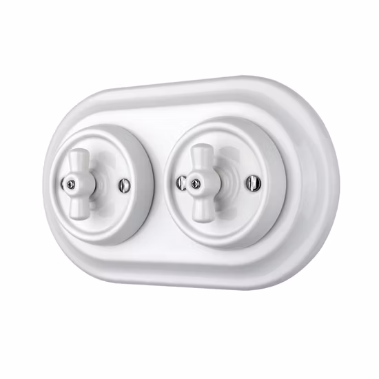 Commutateur électrique rotatif rond de commutateur de mur de matériel de porcelaine de 250V 10A pour contrôler la cloche