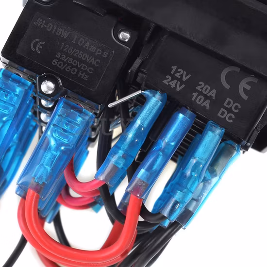 Nouveauté 4 broches Terminal 30A 12VDC interrupteur Uesd dans les cavaliers pour interrupteur à bascule de fonction d'échange Kcd2-7-203